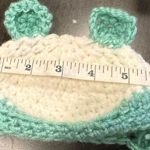 Handmade baby bear beanie